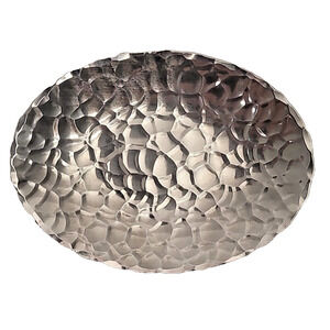 Wendall August Hammered Metal Oval Trinket Dish 6.75" X 5" With Tag Made in USA